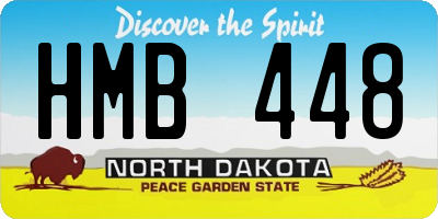 ND license plate HMB448