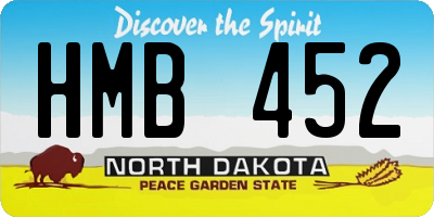 ND license plate HMB452