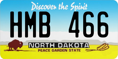 ND license plate HMB466