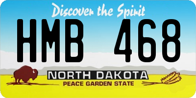 ND license plate HMB468