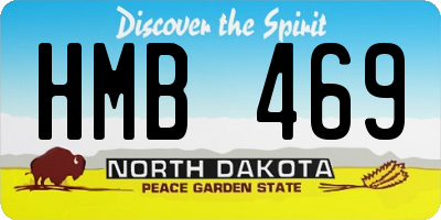ND license plate HMB469