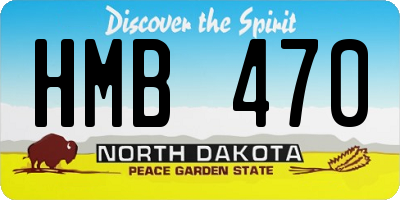 ND license plate HMB470