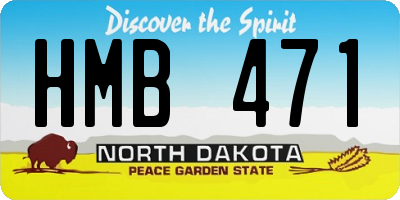 ND license plate HMB471