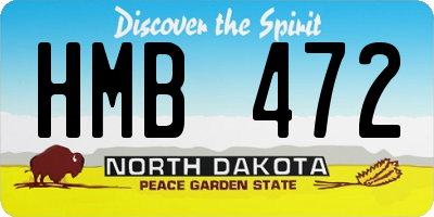 ND license plate HMB472