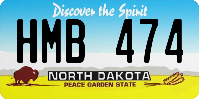 ND license plate HMB474