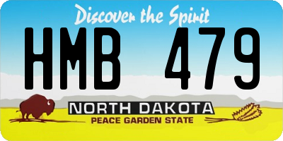 ND license plate HMB479