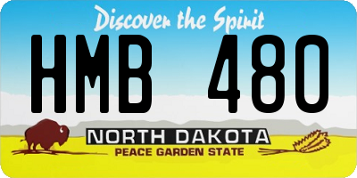 ND license plate HMB480