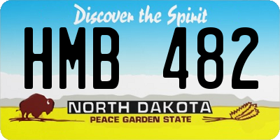 ND license plate HMB482