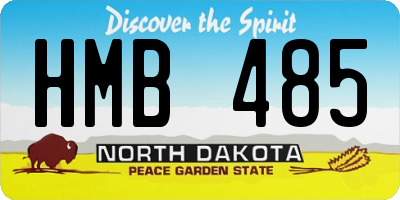 ND license plate HMB485