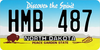 ND license plate HMB487