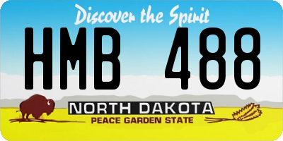 ND license plate HMB488