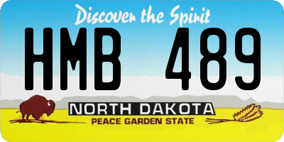 ND license plate HMB489