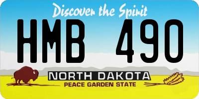 ND license plate HMB490
