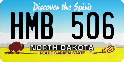 ND license plate HMB506