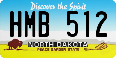ND license plate HMB512