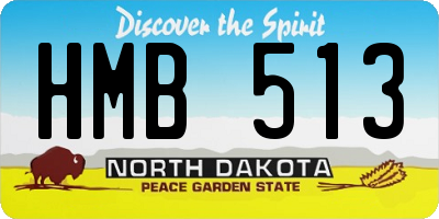 ND license plate HMB513