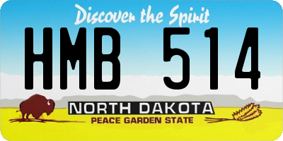 ND license plate HMB514
