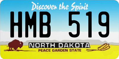 ND license plate HMB519