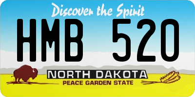 ND license plate HMB520