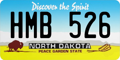 ND license plate HMB526