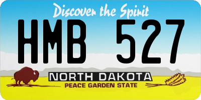 ND license plate HMB527