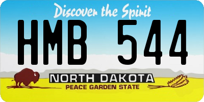 ND license plate HMB544