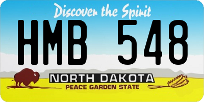 ND license plate HMB548
