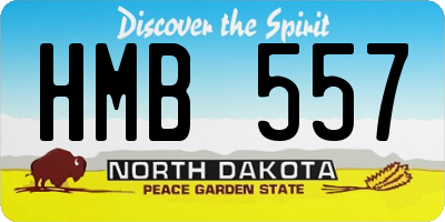 ND license plate HMB557
