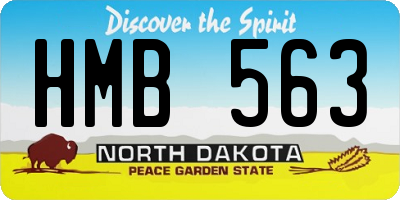 ND license plate HMB563