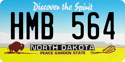 ND license plate HMB564