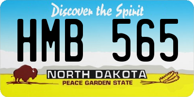 ND license plate HMB565