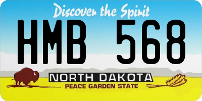 ND license plate HMB568