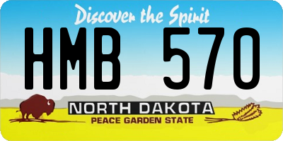 ND license plate HMB570