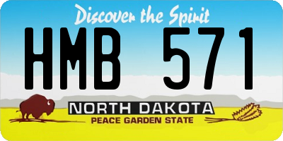 ND license plate HMB571