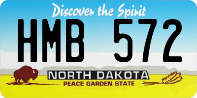 ND license plate HMB572