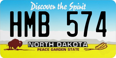 ND license plate HMB574