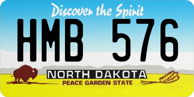 ND license plate HMB576