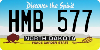 ND license plate HMB577