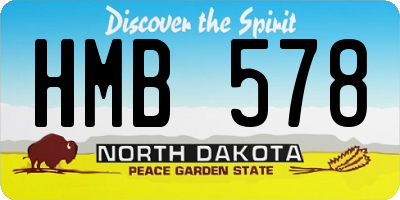 ND license plate HMB578