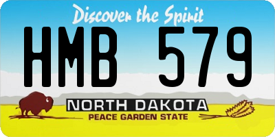 ND license plate HMB579