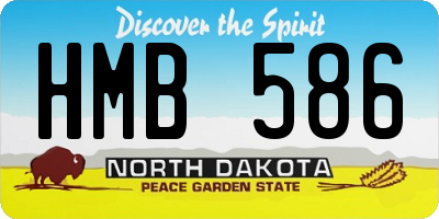 ND license plate HMB586