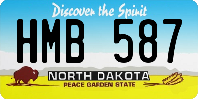 ND license plate HMB587
