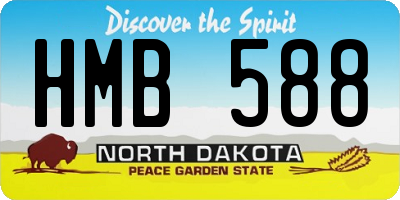 ND license plate HMB588