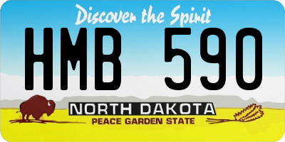 ND license plate HMB590