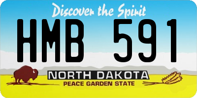 ND license plate HMB591