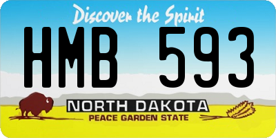 ND license plate HMB593