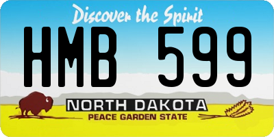 ND license plate HMB599