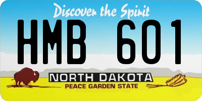 ND license plate HMB601