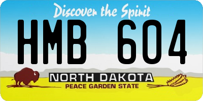 ND license plate HMB604