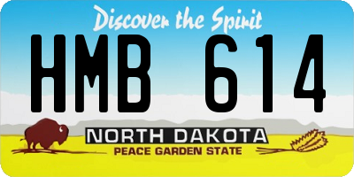 ND license plate HMB614